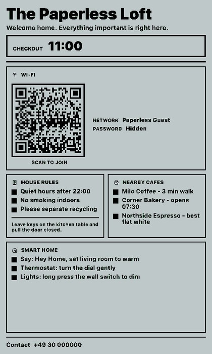 Guest Mode Card Screenshot, helle Gästeansicht im Hochformat