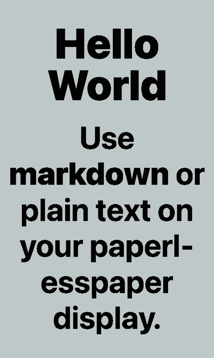 Simple Text Screenshot: Markdown im Hochformat