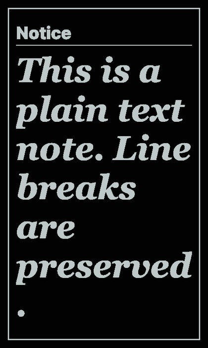 Simple Text Screenshot: reiner Text im Hochformat