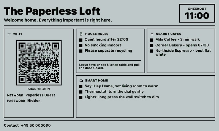 Guest Mode Card Screenshot, helle Gästeansicht im Querformat
