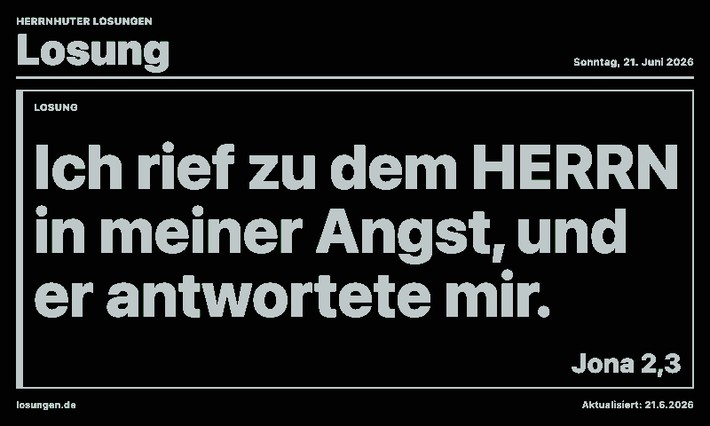 Losung Screenshot: nur Losung im Querformat