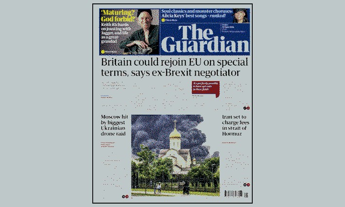 Newsstand Screenshot: Guardian im Querformat