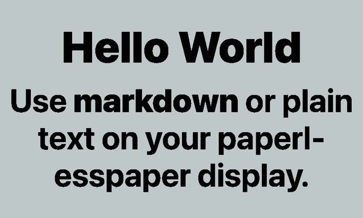 Simple Text Screenshot: Markdown im Querformat