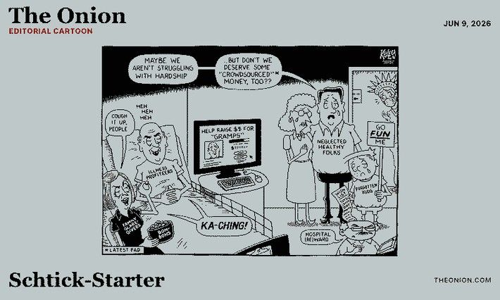 The Onion Editorial Cartoon screenshot, latest cartoon with title and date, landscape