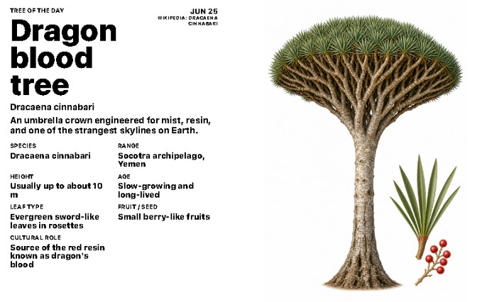 Tree of the Day Screenshot, Standardansicht im Querformat